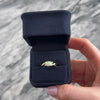 Vintage 14k Yellow Gold Opal Diamond Iridescent Bypass Ring - Video showing the piece