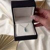 Vintage 10K White Gold 1.29Ct Blue Topaz Diamond Pendant - Video showing the piece