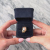 Vintage Heavy 14k Yellow Gold Mabé Pearl Luminous Sculptural Ring - Video showing the piece