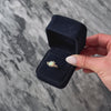 Vintage 14k White Gold 1.1ct Opal Diamond Asymmetrical Rainbow Flash Ring - Video showing the piece