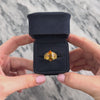 Vintage Large 14k Yellow Gold 5.33cttw Citrine Bright Teardrop Cocktail Ring - Video showing the piece