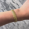 Vintage Italian 14k Yellow Gold Thick Textured Woven Chain Bracelet - Video showing the piece