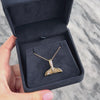 Vintage 14k Yellow Gold Diamond Gold Vein Quartz Gleaming Nautical Whale Tail Slide Pendant - Video showing the piece