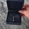 Vintage 14k White Gold 1.3ct Amethyst Diamond Elegant Trilliant Dangle Pendant - Video showing the piece