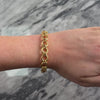 Vintage Lightweight 18k Yellow Gold Circular Link Bracelet - Video showing the piece