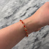 Vintage 14k Yellow Gold 4.82cttw Fire Opal Glowing Cabled Link Bracelet - Video showing the piece