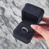 Vintage 18k White Gold Diamond Swirling Infinity Eternity Band Ring - Video showing the piece