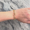 Vintage 14k Yellow Gold .58cttw Diamond Geometric Link Bracelet - Video showing the piece