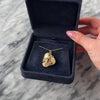 Antique 14k & 10k Yellow Gold Pink Garnet Fanning Botanical Disc Pendant - Video showing the piece
