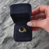 Vintage 10k Yellow Gold 5.47ct Synthetic Spinel Natural Diamond Statement Ring - Video showing the piece