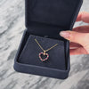 Vintage 10k Yellow Gold Ruby Diamond Outlined Heart Pendant - Video showing the piece