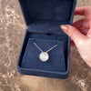 Vintage 18k White Gold 1.01cttw Diamond Sparkling Pavé Domed Disc Slide Pendant - Video showing the piece