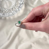 Vintage 14k White Gold Emerald Diamond Halo Ring - Video showing the piece