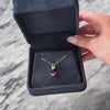 Vintage 14k White Gold 3.08ct Garnet Sparkling Checkerboard Cushion Cut Pendant - Video showing the piece