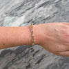 Vintage 10k Yellow Gold Aquamarine Elegant Geometric Bracelet - Video showing the piece