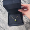 Vintage Small 14k Yellow Gold 1.68ct Peridot Diamond Princess-Cut Pendant - Video showing the piece