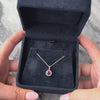 Vintage Small 14k White Gold .85ct Pink Tourmaline Diamond Round Halo Drop Pendant - Video showing the piece
