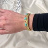 Vintage 14k Gold Blue Turquoise & Ruby Extravagant Hinged Bangle Bracelet  - Video showing the piece