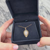 Vintage 14k Yellow & White Gold .55cttw Diamond Stunning Pear Pendant