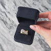 Vintage 14k Yellow Gold 1.094cttw Diamond Chic Geometric Band Ring - Video showing the piece