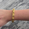 Vintage Italian Bold Textured Bamboo Bracelet 14k Yellow Gold - Video showing the piece