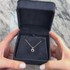 Vintage Small 14k White Gold Ruby Diamond Scarlet Halo Pendant
