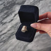 Unusual Antique 14k White Gold Diamond Onyx Shell Cameo Spinning Ring - Video showing the piece