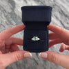 Vintage 18k Yellow Gold & Platinum 2.04ct Aquamarine Diamond Shining Cushion-Cut Baguette Shoulder Ring - Video showing the piece