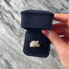 Vintage 14k Yellow Gold 1.31cttw Diamond Dazzling Lines Bypass Ring - Video showing the piece