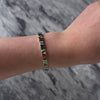 Vintage 14k Yellow Gold Opal Turquoise, Coral Geometric Inlay Bracelet - Video showing the piece