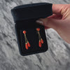 Vintage 14k Yellow Gold Coral Dangling Screw Backs Earrings - Video showing the piece