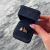 Estate Heavy 14k Rose Gold 4.01ct Berry Garnet .88cttw Champagne Diamond Diamond Architectural Pavã© Cushion Ring - Video showing the piece