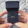 Vintage 18k Yellow Gold Somber Black Enamel Stripe Band Ring 6.25