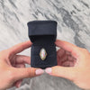 Antique Victorian 18k Yellow Gold Diamond Pearl Exquisite Enamel Painted Cherub Navette Ring - Video showing the piece
