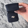 Vintage 14k White Gold .448cttw Old Mine Diamond Stunning Square Swirl Ring - Video showing the piece