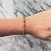 Vintage 14k Yellow Gold 4.22cttw Blue Sapphire Diamond Duo Link Bracelet - Video showing the piece