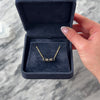 Vintage 14k Yellow Gold 1.61cttw Blue Sapphire Diamond Chic East-West Trio Necklace - Video showing the piece