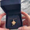 Vintage 14k Yellow Gold Diamond Graduation Cap Charm/Pendant - Video showing the piece