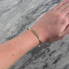 Vintage Italian 14k Tricolor Gold Sleek Geometric Triple Row Bangle Bracelet - Video showing the piece