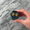 Estate 18k White & Yellow Gold 6.79cttw Yellow Sapphire Diamond Glittering Sunny Flower Convertible Earrings - Video showing the piece