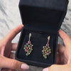 Vintage Large 14k Yellow Gold 4.03cttw Pink & Green Tourmaline Diamond Cloud Cluster Dangle Earrings - Video showing the piece