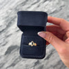 Vintage 14k Yellow Gold Blue Sapphire Diamond Fabulous Ribbed Shoulder Marquise Ring - Video showing the piece