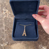 Vintage 18k Rose Gold Romantic Textured Eiffel Tower Charm / Pendant - Video showing the piece