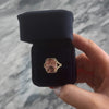Vintage 14k Rose Gold 9.07ct Morganite .65cttw Diamond Flashing Fancy-Cut Oval Cocktail Ring - Video showing the piece