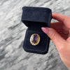 Vintage Large 14k Yellow Gold 10.25ct Amethyst Textured Frame Cocktail Ring - Video showing the piece