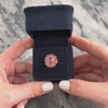 Vintage 14k Yellow Gold 2.76cttw Pink Garnet Elegant Halo Cluster Ring - Video showing the piece