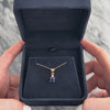 Vintage 18k Yellow Gold .96ct Blue Sapphire Diamond Refined Classic Duo Pendant - Video showing the piece