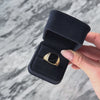 Vintage Large 14k Yellow Gold Onyx Lined Shoulder Signet Ring - Video showing the piece