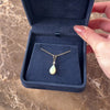 Vintage 14k Yellow Gold 1.41ct Opal Diamond Elegant Split Bail Drop Pendant - Video showing the piece