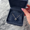 Vintage Small 14k White Gold Diamond Sparkling Initial 